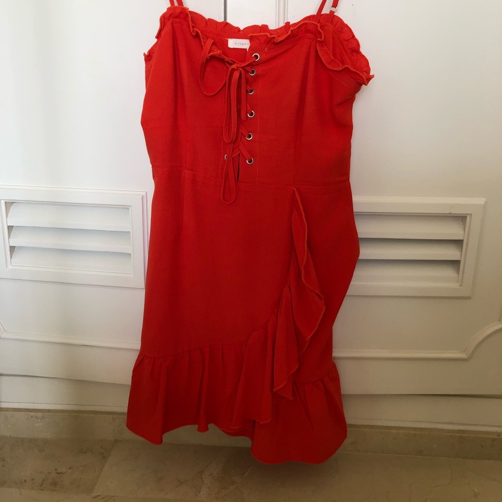Red summer dress